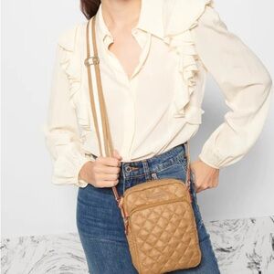 MZ Wallace Metro Crossbody Caramel/Silver
